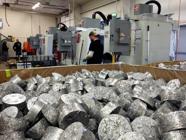 Making lots of chips today, or should we say briquettes.