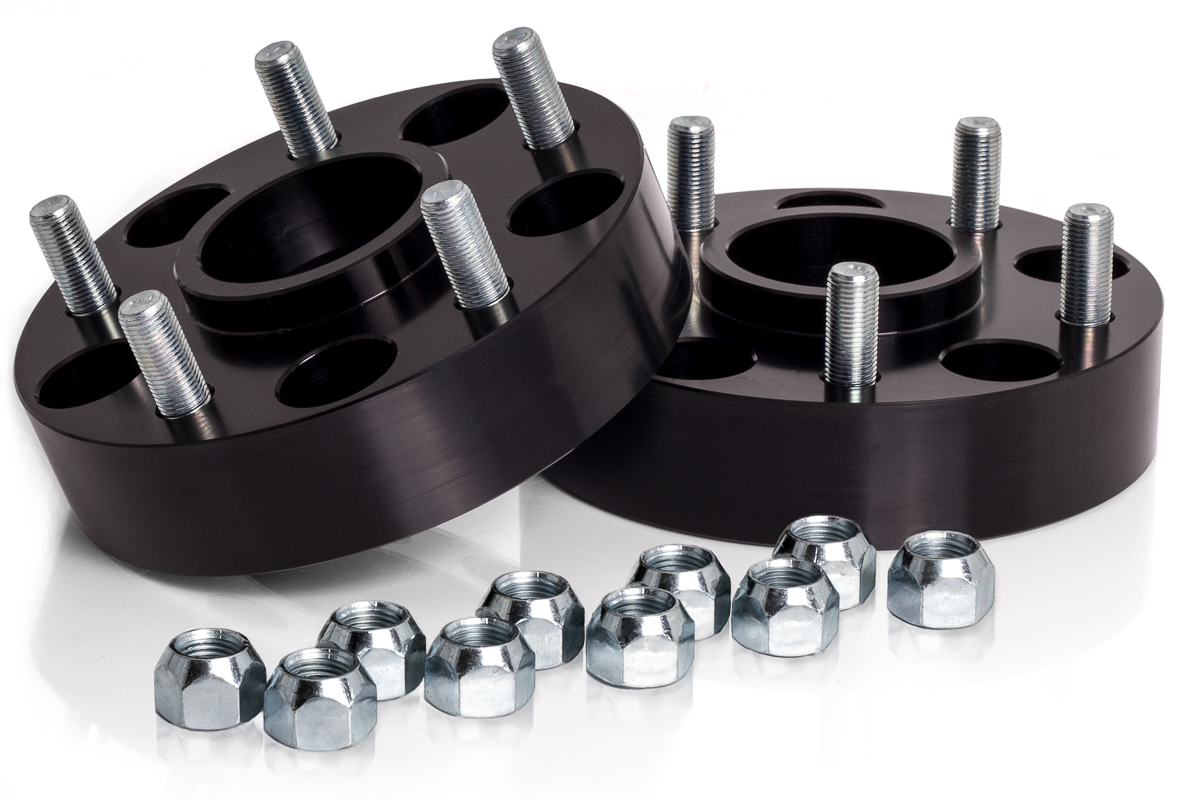 Spidertrax Jeep 5 on 5" x 1-1/2" Thick Black Wheel Spacer Kit